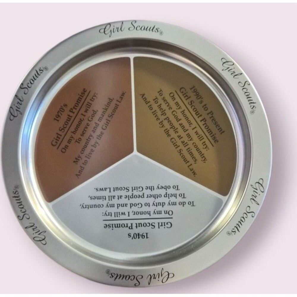Vtg Girl Scouts commemorative tin plate